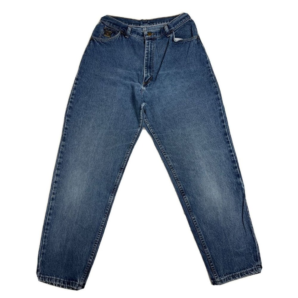 Vintage Wrangler for Women 16 Petite 30x30‎ Mom Jeans Stone Wash High Rise Denim